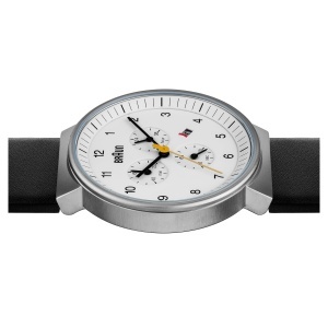 Ceas barbatesc Braun BN0035BWHBKG, cronograf, 40mm, cadran alb, bratara din piele - Img 5