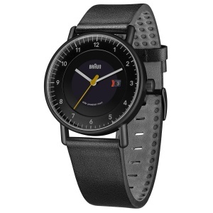 Ceas barbatesc Braun BN0301BKBKG, 40 mm, cu cadran negru si bratara din piele - Img 3