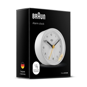 Ceas de birou analogic Braun BC12W, cu alarma crescendo, alb, cu functie de snooze - Img 4