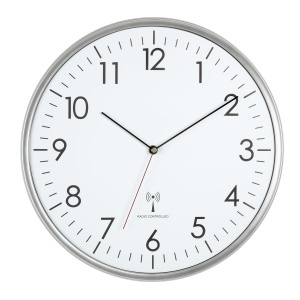 Ceas de perete TFA Dostmann 60.3514, design modern, albasilver, cu baterie inclusa - Img 4
