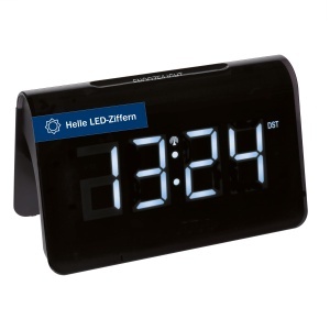 Ceas desteptator digital TFA Dostmann ICON cu LED-uri, 2 nivele de luminozitate