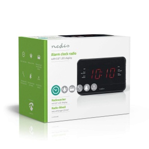 Ceas digital cu radio Nedis - 20 presetari AMFM, proiectie ora, snooze, negru - Img 7