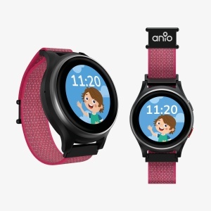 Ceas inteligent ANIO 6 pentru copii, GPS, functie telefon, culoare hibiscus - Img 6