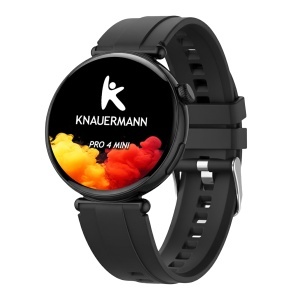 Ceas inteligent Knauermann PRO 4 MINI, 41 mm, EKG, Negru