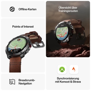 Ceas inteligent Polar Grit X2 Pro, GPS, display AMOLED, titan - Img 3