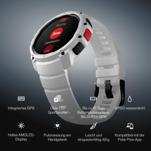Ceas inteligent Polar Street X GPS, 50 m rezistenta la apa, AMOLED - Img 2