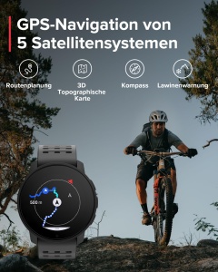 Ceas inteligent Suunto 9 Peak Pro, GPS precis, 100m waterproof, negru - Img 5