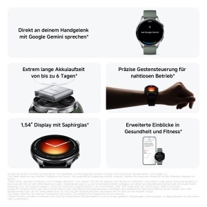 Ceas inteligent XIAOMI Watch 5, 47mm, AMOLED, Negru - Img 2