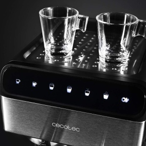 Cecotec Espressor semiautomat Power Instant-ccino 20 Touch seria Nera 1350 W presiune de 20 bari rezervor de lapte de 500 ml control tactil rezervor d - Img 5