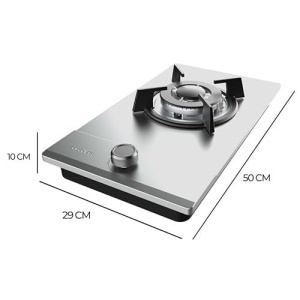 Cecotec plita cu butan si gaz natural 1 arzator Bolero Squad G 1200S Inox. 3500W, otel inoxidabil, gratare din fonta unica, arzator WOK cu coroana tripla, aprindere electrica, sistem de siguranta - Img 2