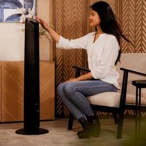 Cecotec - Ventilatoare turn EnergySilence 9250 Skyline Smart Tilt 106 cm 45W ecran tactil LED telecomanda 3 viteze 4 moduri cronometru inclinare regla - Img 6
