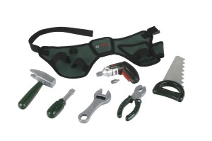Centura de unelte Bosch Theo Klein 8493 cu surubelnita Ixolino si accesorii