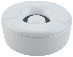 Cenusa cu capac APS 83488, 11,5 cm, inaltime 5 cm, melamin, alb - Img 3