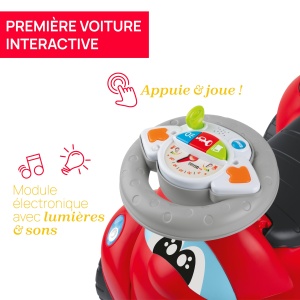 Chicco Billy Walk&Ride Eco , Primii pasi, Dispozitiv de mers si calarie 2 in 1, Asamblare usoara, Ghidon ergonomic, Roti late, cu zgomot si lumini de conducere, Plastic reciclat, 12-36 luni, Rosu