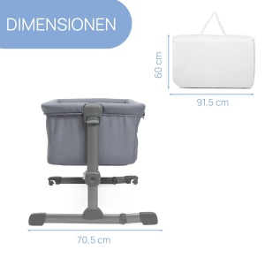 Chicco Next2Me Essential Newborn Co-Sleeper durabil compatibil cu diferite paturi reglabil pe inaltime inclinabil circulatie buna a aerului saltea si  - Img 5