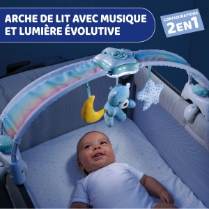 Chicco Rainbow 2in1 Arc de Joaca Evolutiv pentru Patut cu Lumina si Muzica Relaxanta - Img 2