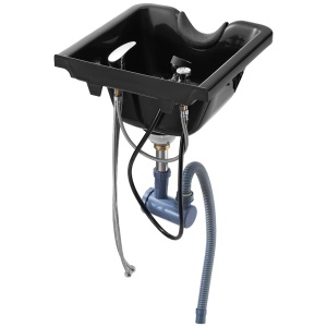 Chiuveta pentru coafor VEVOR ABS montare pe perete design clasic negru - Img 9