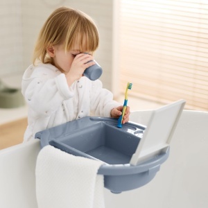 Chiuveta pentru copii Rotho Babydesign Kiddy Wash, albastra, cu oglinda integrata - Img 3
