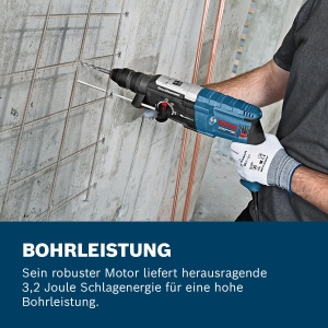 Ciocan rotativ Bosch Professional GBH 2-28 F (putere 880 wati, gaurire O beton max: 28 mm, incl. 6 buc. Set de dalta pentru burghiu, SDS-plus, L-Case) - Set exclusiv Amazon - Img 2