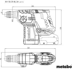 Ciocan rotopercutor Metabo KH 18 LTX BL 24, 18 V, 2.2 J, SDS-plus - Img 2