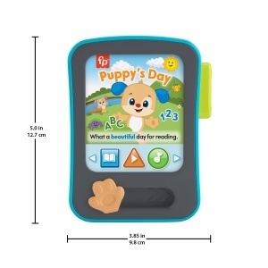 Cititor de povesti Fisher-Price cu lumini si sunete, multilingv - Img 3