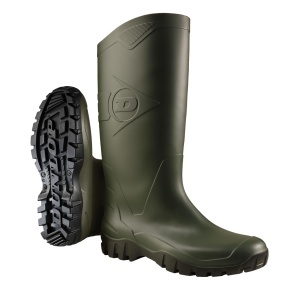 Cizme de cauciuc Dunlop Dane, impermeabile, unisex, verdenegru, marimea 44