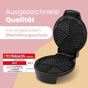 Clatronic WA 3491 Waffle Maker Negru Placi Antiaderente Diametru 18 cm - Img 2