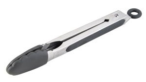 Cleste multifunctional din inox si silicon, 27 cm, rezistent la 230C, Chefkoch