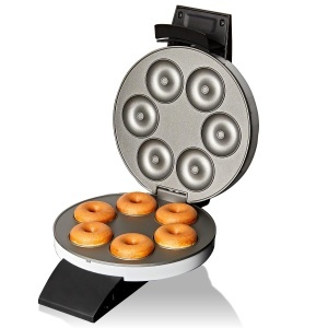 Cloer 6121 Donut Maker pentru 6 mini gogosi sau covrigi acoperire antiaderenta indicator luminos rosu depozitare cu economie de spatiu infasurator de  - Img 6