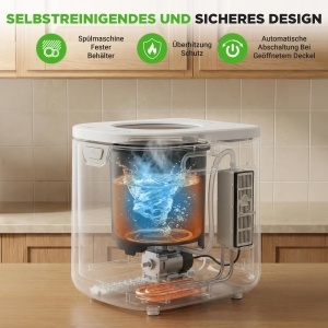 Composter Electric NutriChef, Design Compact, Fara Miros, Alb - Img 6