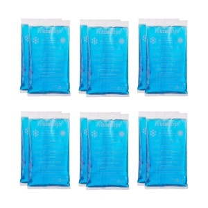 Compresa rece si calda Relaxdays, set 12 buc, 15 x 8 cm, reutilizabile, albastre
