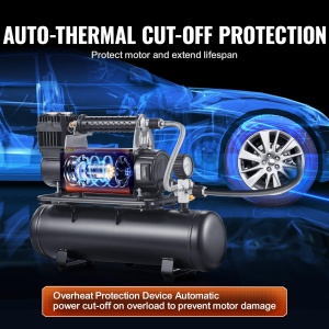 Compresor auto VEVOR YD-127-6L 12V cu rezervor 6L presiune 150 PSI debit 635 CFM - Img 4