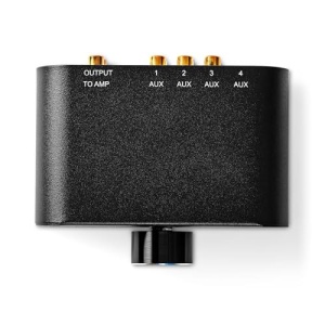 Comutator audio analogic Nedis | Port(uri) cu 4 porturi | Conexiuni - Intrare: 1x intrare audio de 3,5 mm / 3X (mufa 2X RCA) | Conectori - Iesire: 1x (2X Priza RCA) | Manual | Metal | Antracit - Img 5