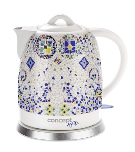 CONCEPT Electrocasnice rk0020 Ceainic electric, ceramic, 1,5 litri, alb + model