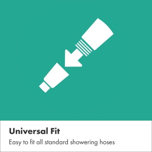 Conector dus hansgrohe FixFit Fine E, crom, cu retur de apa, universal - Img 3
