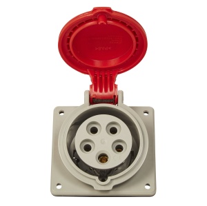 Conector electric Legrand P17 Tempra Pro 16A, 415V, 5-polig, rosu - Img 2