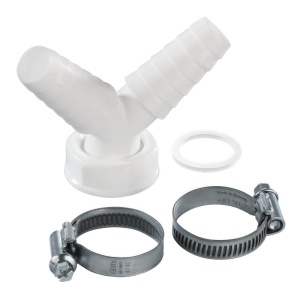 Conector Y pentru Sifon Xavax 00220738, Alb, 1 Zoll, pentru Spalatorie si Masina de Spalat