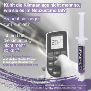 Conservant pentru climatizare COOL-SHOT ULTRA, 6 ml, compatibil cu toate agentii frigorifici - Img 2