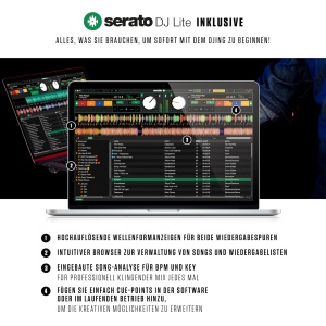 Consola controlera pentru DJ Numark Mixtrack Pro FX cu control pe 2 deck-uri, interfata audio integrata, afisaje Jog Wheel si palete de efecte, Serato DJ inclus - Img 4