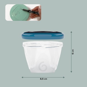 Containere pentru alimente Babymoov Babybols, set 6 buc, 180 ml, hermetic - Img 5