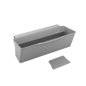 Contenitor pentru resturi organice Metaltex, 35x16x13 cm, cu rascador, gri - Img 2