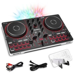 Controller DJ Numark Party Mix III cu Bluetooth, 2 Deck-uri, LED-uri integrate