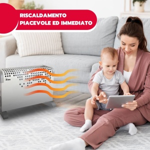 Convector electric Ardes AR4C03, 16001800W, albgri, cu termostat - Img 6