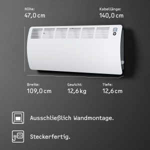 Convector electric STIEBEL ELTRON CON 30 Premium, 3 kW, pentru 35 m, cu display LC - Img 6
