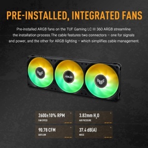Cooler lichid CPU ASUS TUF Gaming LC III 360 ARGB compatibil Intel si AMD iluminare Aura ARGB - Img 5