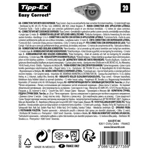 Corector Tipp-Ex Easy Correct, 12m x 4.2mm, 20 bucati, pentru birou si scoala - Img 3