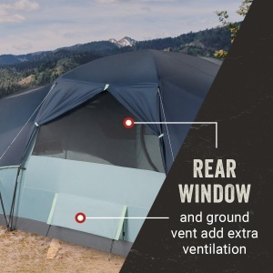 Cort de camping Coleman Skydome XL pentru 8 persoane, albastru, usor de montat - Img 5