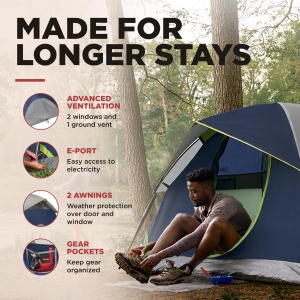 Cort de camping Coleman Sundome pentru 2 persoane, impermeabil, usor de montat - Img 4