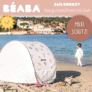 Cort de plaja BEABA Breezy, UPF50, 120x85 cm, cu moskitiera - Img 2