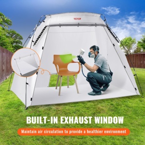 Cort portabil pentru vopsire VEVOR 228x158x158 cm material Oxford 210D cu ventilatie - Img 5